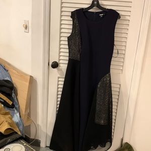 DKNY SCUBA AND MESH DRESS